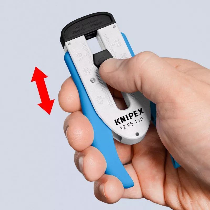 Abisolierwerkzeug 12 85 110 SB für Glasfaser, Abisolier-/Mantelabisolierwerkzeug (Blau/Weiß)