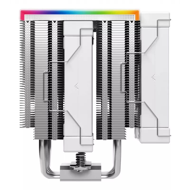 Luftkühler DeepCool AK620 Digital SE White — zwei 120-mm-Lüfter, 6 Heatpipes, PWM, LGA-1700-Unterstützung, integrierte Anzeige