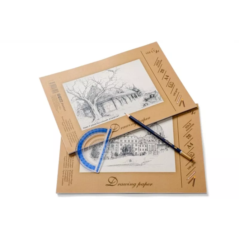 Zeichen- und Skizzenpapier SMLT A4, 160 g/m², 20 Blatt, geleimt