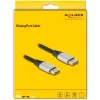 DeLOCK DisplayPort-Kabel 16K 60 Hz 1 m silber Metall
