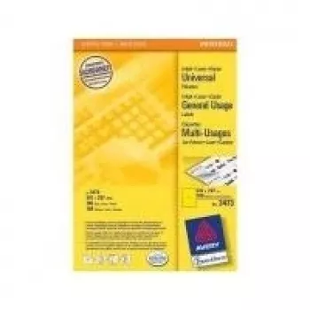 Selbstklebendes Druckeretikett AVERY 3473 Gelb 210 x 297 mm