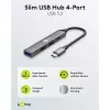 Goobay Slim 4-Port USB-Hub, USB-C™ auf USB-C™/USB-A, USB 3.2 (74459)