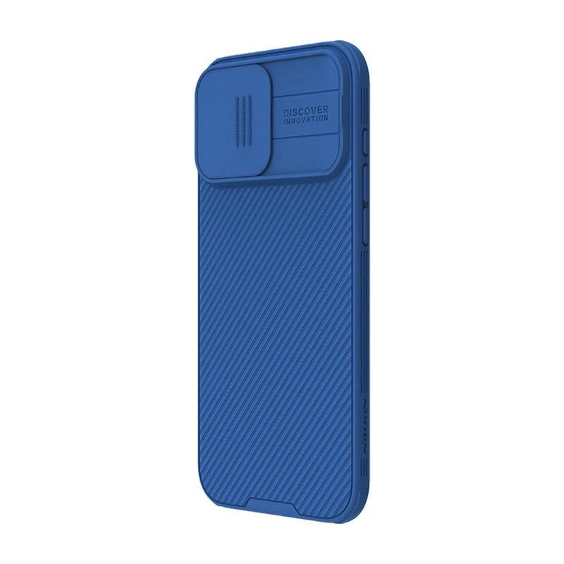 Schutzhülle Nillkin CamShield Pro für iPhone 16 Pro Max, blau, Schiebe-Kameraabdeckung