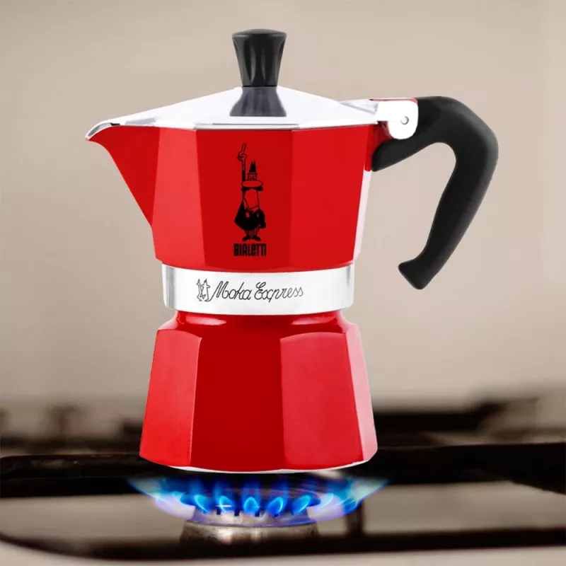 Bialetti Moka Express Moka-Kanne Rot