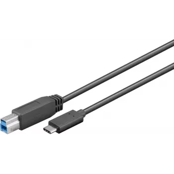 Wentronic Goobay USB 3.0 SuperSpeed-Kabel > USB-C™, 1 m - USB 3.0-Stecker (Typ B) > USB-C-Stecker (67986)
