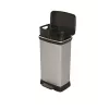 Mülleimer Curver 23L Tretmechanismus, metallic Optik, 23 Liter Fassungsvermögen