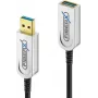 USB-Kabel FiberX FX-I650-003 USB 3.2 Gen 1 3 m USB A Schwarz Silber