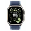 Smartwatch Apple Watch Ultra 3 GPS + Cellular 49mm Natural Titanium Gehäuse mit Blue/Bright Blue Trail Loop S/M