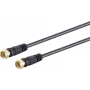 Coaxial Kabel S/CONN 80093-G-128CP-S 2.5 m F-type Schwarz
