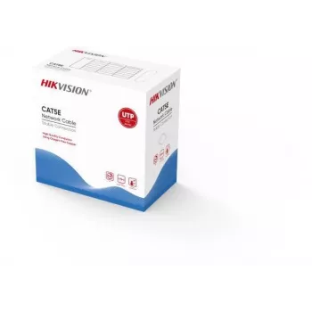 Netzwerkkabel Hikvision DS-1LN5EUEC7 grau 305 m UTP Cat5e Volldrahtleiter für Außenbereich LAN