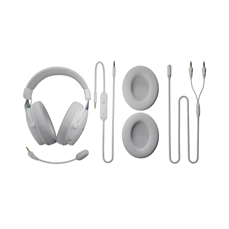 Kabelgebundene Kopfhörer Genesis Toron 531 Weiß mit Mikrofon, leichtes On-Ear-Design