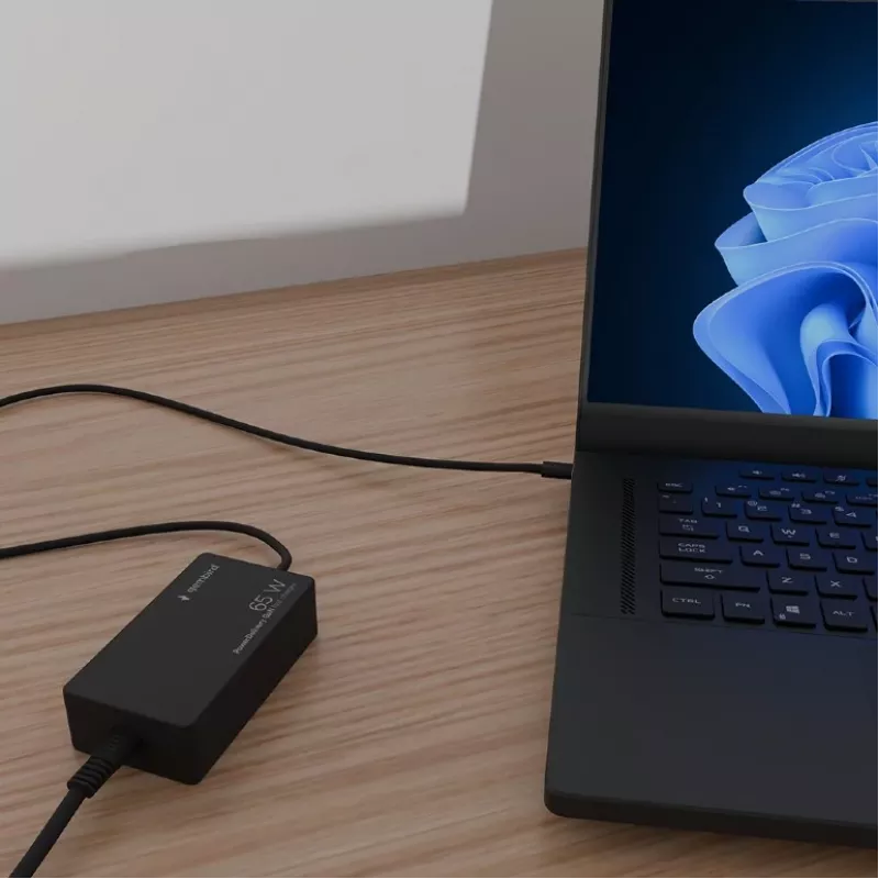 Cablexpert NPA-AC-PDQC65-01 65 W PowerDelivery GaN USB Type-C Schnellladegerät, schwarz | Cablexpert