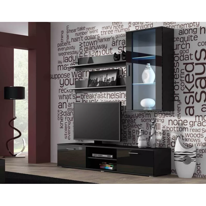 Cama TV-Ständer SOHO 180 schwarz/schwarz glänzend