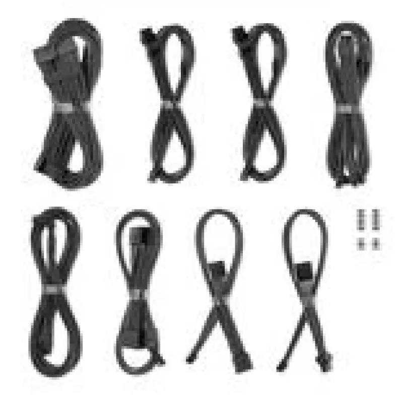 CableMod C-Series Pro ModMesh-Kabelset für Corsair Type 5 RMx Shift-Netzteile, 2x 12V-2x6, StealthSense, Carbon, 65 cm