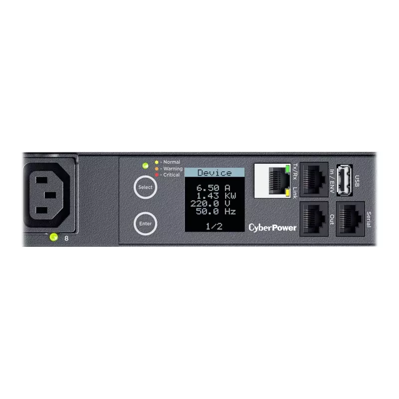 CyberPower PDU41005 Power Distribution Unit (PDU) 8 AC-Ausgänge 1U Schwarz