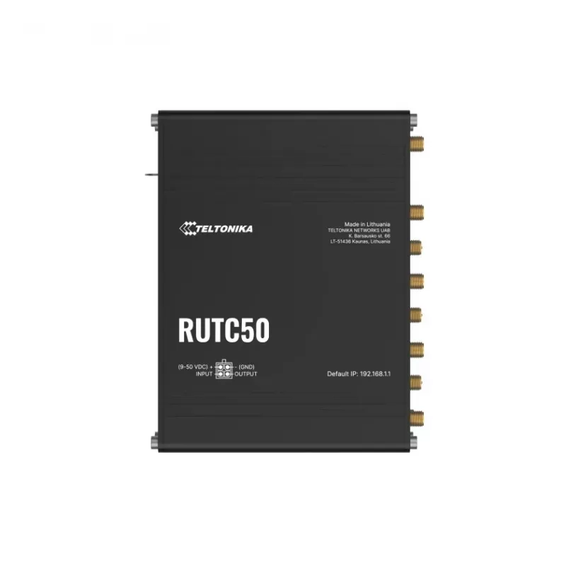 Teltonika RUTC50 Wireless Router Gigabit Ethernet Dual-Band (2,4 GHz / 5 GHz) 5G Schwarz