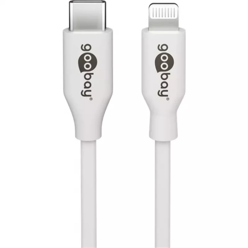 Apple Lightning / USB-C PD Ladeset 30 Watt, Ladegerät Weiß, 1 Meter Kabel, PD