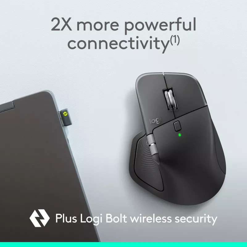 Logitech Logitech MX Master 4 for Business Maus – Kabellos + Bluetooth, 8000 DPI, Graphit | Logitech