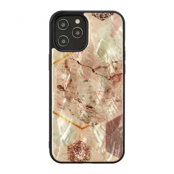 Schutzhülle iKins für Apple iPhone 12 Pro Max – rosa Marmormuster