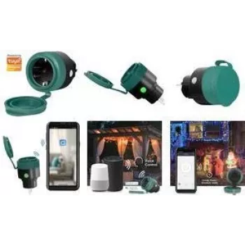 LogiLink Smart Home Wi-Fi-Stecker Außenbereich CEE 7/3 (SH0100)
