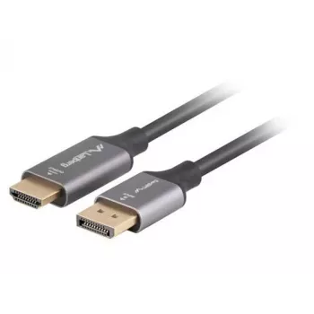 Lanberg CA-DPHD-20CU-0018-BK Videokabel-Adapter 1,8 m DisplayPort HDMI Typ A (Standard) Schwarz, Silber