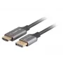 Lanberg CA-DPHD-20CU-0018-BK Videokabel-Adapter 1,8 m DisplayPort HDMI Typ A (Standard) Schwarz, Silber