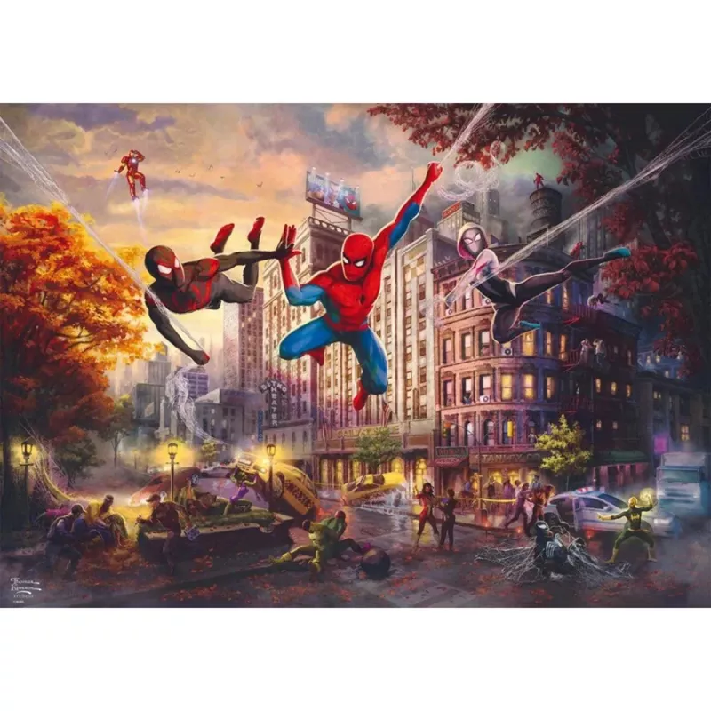 Jigsaw Puzzle schmidt spiele Thomas Kinkade Studios 1000 Teile Marvel Spider-Man & Friends