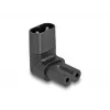 DeLOCK Netzadapter IEC 60320 C8 auf C7 Steckdose 2,5 A 90° Schwarz