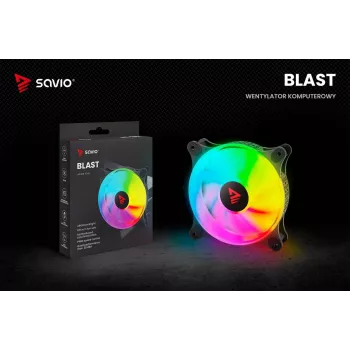 SAVIO Blast 120mm ARGB PWM Gehäuselüfter - Schwarz