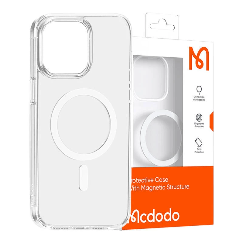 Magnetische Hülle McDodo für iPhone 15 Pro (klar)