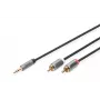 Digitus | Stereo 3,5 mm auf 2RCA Y-Splitter, M auf M | DB-510330-018-S | 3,5 mm Stereo | 2x RCA-Stecker