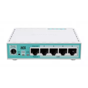 Mikrotik hEX kabelgebundener Router Gigabit Ethernet Weiß