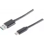 USB-Kabel S/CONN 14-10006 USB 3.2 Gen 1 1m USB A USB C Schwarz