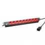 Power Extension Bachmann 333.937 2m 9 AC Outlets Indoor Schwarz Red
