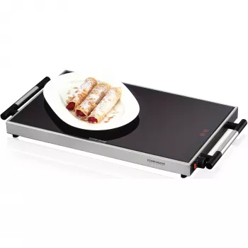 Speisenwärmer Rommelsbacher WPR 305/E — 300 W, 230 V, Edelstahl, Glasgehäuse, 640×345×50 mm