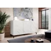 MARMO 3D Kommode 150x45x80.5 cm weiß matt/marble weiß