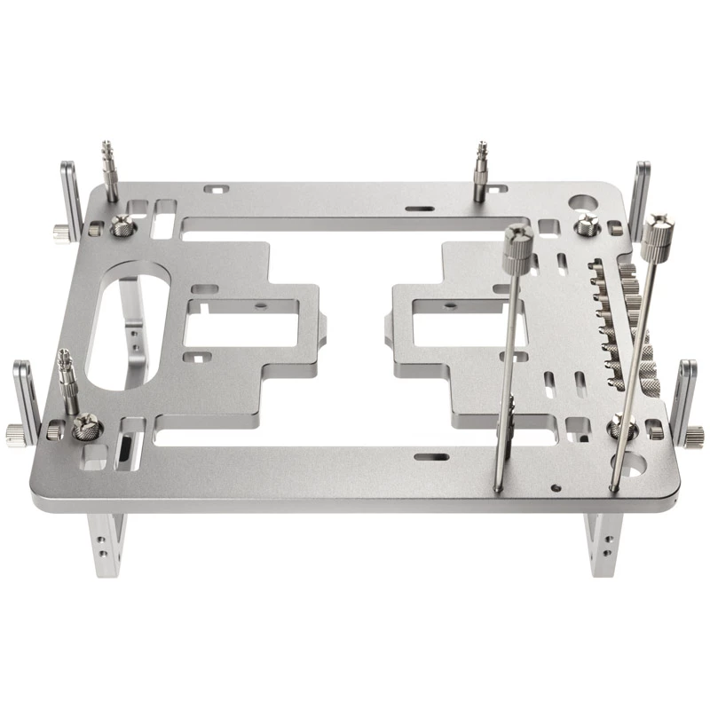Mini-Banktischgehäuse Streacom BC1 Mini V2 silber — kompakter Open-Frame-Rahmen
