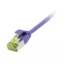 Patchkabel RJ45, CAT6A 500MHz, 3m, flieder, U/FTP, Slimline rund d=3,8mm, TPE/LSZH(Superflex), AWG32, mit Cat.7 Rohkabel, Synergy 21 (S217396V3)