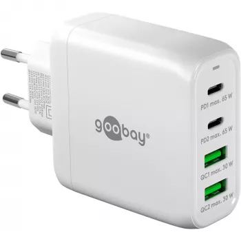 Goobay 64818 Ladegerät für Mobilgeräte Kopfhörer - Laptop - Smartphone Weiß AC Schnellladung Innenbereich (64818)