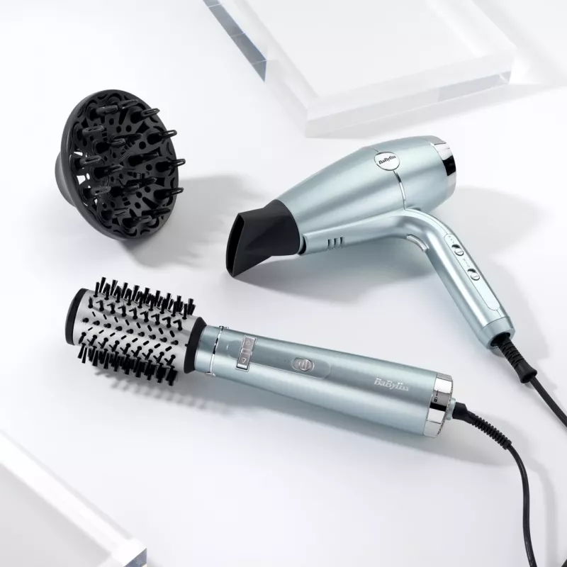 Haartrockner BABYLISS D773DE 2100 W, ionisch, 3 Heizstufen / 2 Geschwindigkeiten, Kaltluftstufe, 2 Düsen, metallic