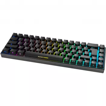Deltaco GAM-100-DE - 65% - USB + Bluetooth - mechanischer Switch - QWERTZ - RGB-LED - Schwarz