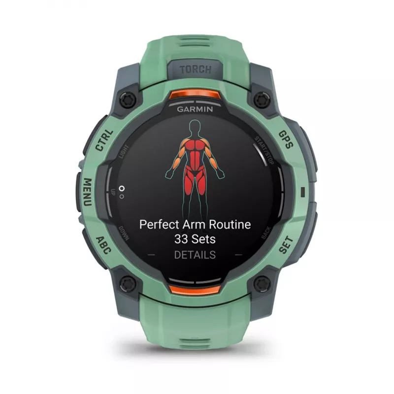 Garmin Instinct 3 AMOLED 3,05 cm (1,2) 45 mm Digital 390 x 390 Pixel Touchscreen Grün GPS (Satellit)