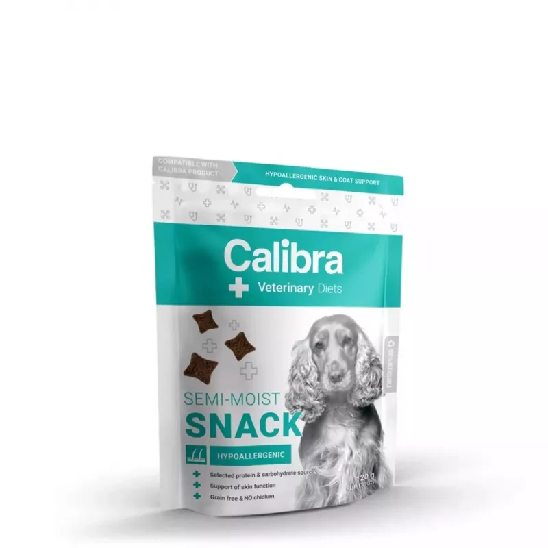 Hypoallergener halbfeuchter Hundesnack Calibra VD 120 g — Fischgeschmack, getreidefrei, gluten- und sojafrei