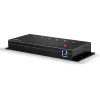 Lindy 7 Port USB 3.0 Metal Hub, USB 3.2 Gen 1 (3.1 Gen 1) Type-A, 5000 Mbit/s, Schwarz, 0,8 m, 185 mm, 75 mm