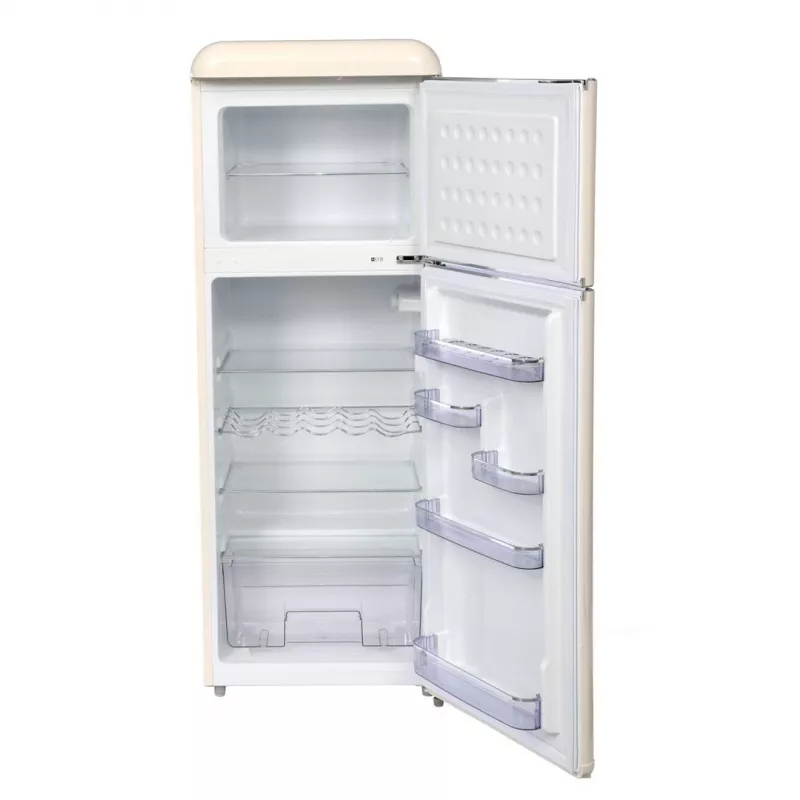 Ravanson Kühl-Gefrierkombination LKK-210RC — freistehend, 157 L Kühlschrank / 51 L Gefrierschrank, Energieeffizienzklasse E, R600a, 54,5 × 58,5 × 147 cm, 39 dB