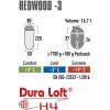 Schlafsack Redwood -3 (dunkelrot/Grau)
