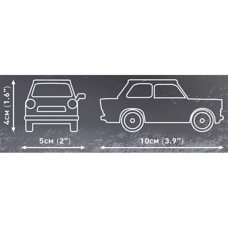 Bauset Cobi Trabant 601 — 72 Teile, Miniaturmodell-Auto-Baukasten