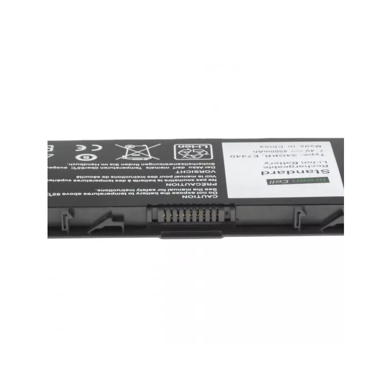 Grün Cell DE93 Akku für DELL Latitude E7440, Li‑Ion 7,4V 4500mAh, 4 Zellen, schwarz