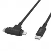 HYPER HyperJuice USB-Kabel USB 2.0 1,5 m USB-C USB-C/Lightning Schwarz