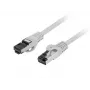 Netzwerk-Patchkabel LANBERG Cat8 S/FTP (S-STP) RJ-45–RJ-45 Grau 0,5 m